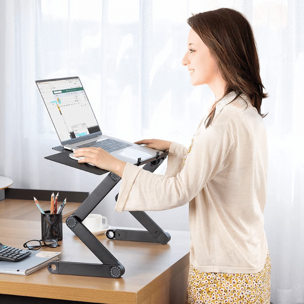 Ergonomic Laptop Stand | 360° Adjustable Height Desktop Riser