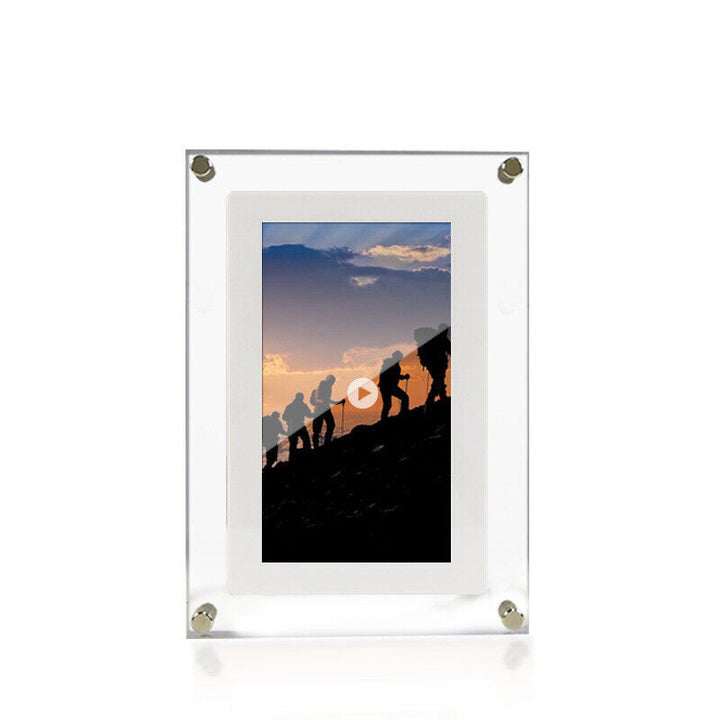 Acrylic Digital Photo Frame | Clear Modern Display Stand