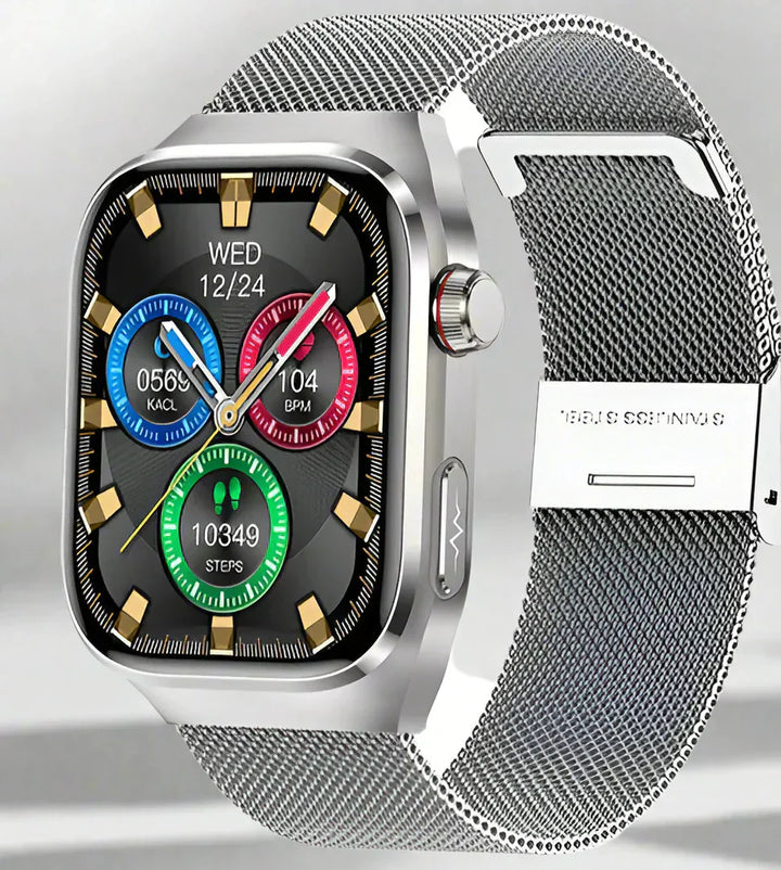 Smart Health Monitor Watch | ECG Blood Sugar Tracking Display