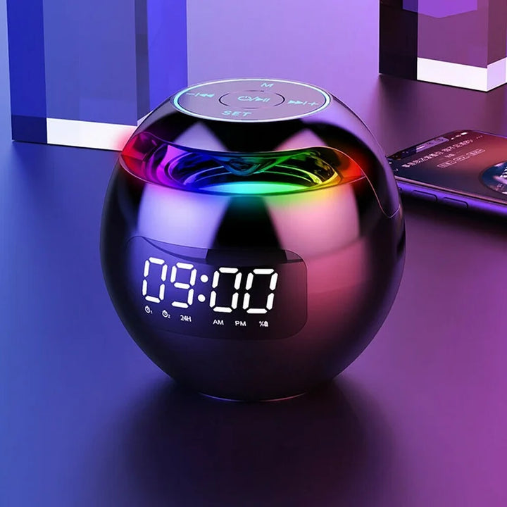 Smart Digital Alarm Clock | RGB Light Bluetooth Speaker Display
