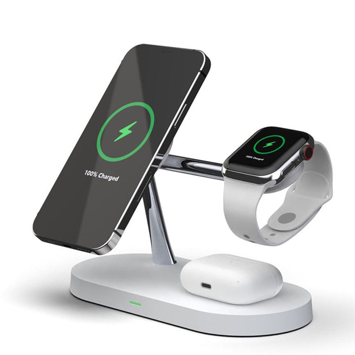 Wireless Charging Station | 4-in-1 Multi-Device Dock with LED Light